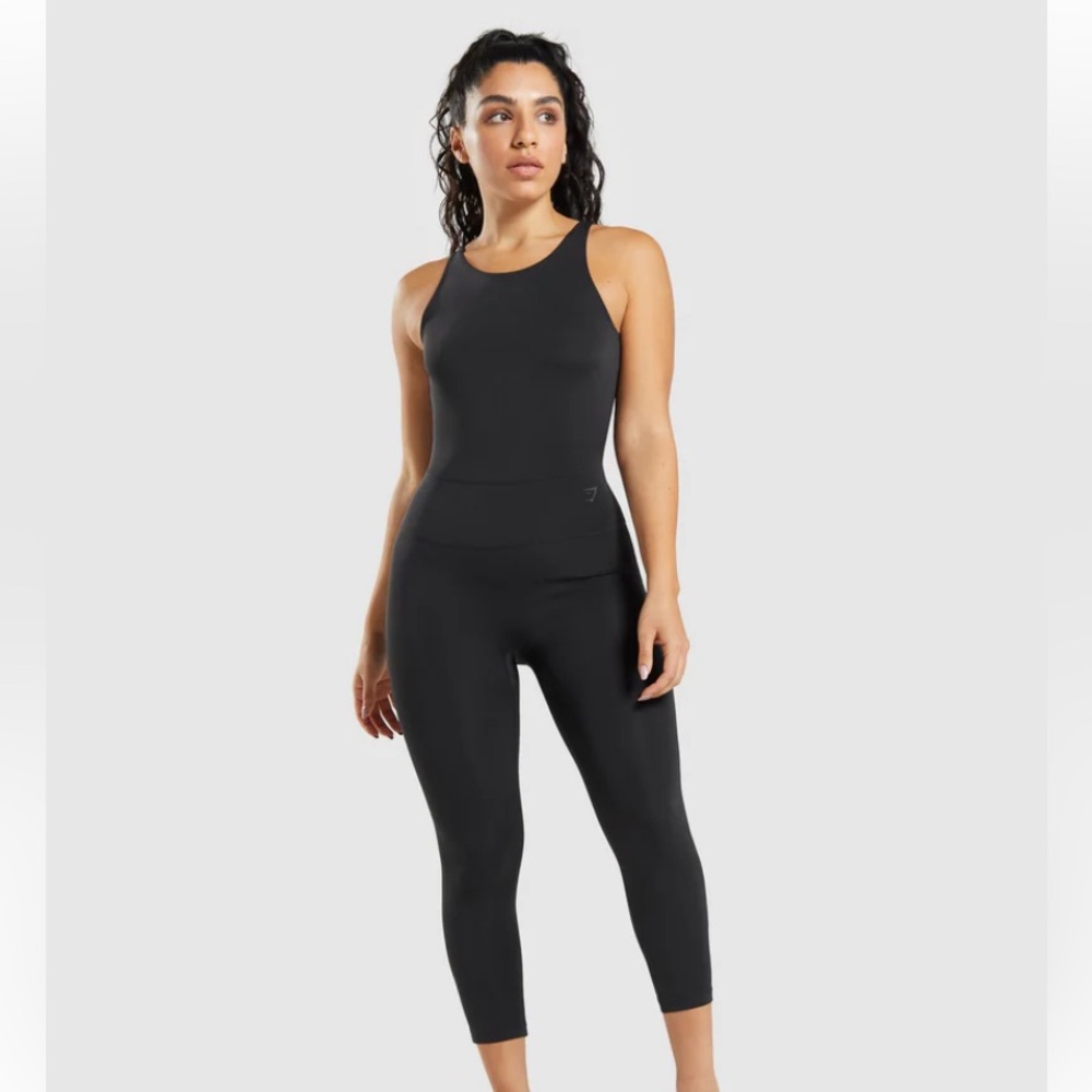 Gymshark Studio 7/8 All in One Jumpsuit in Black